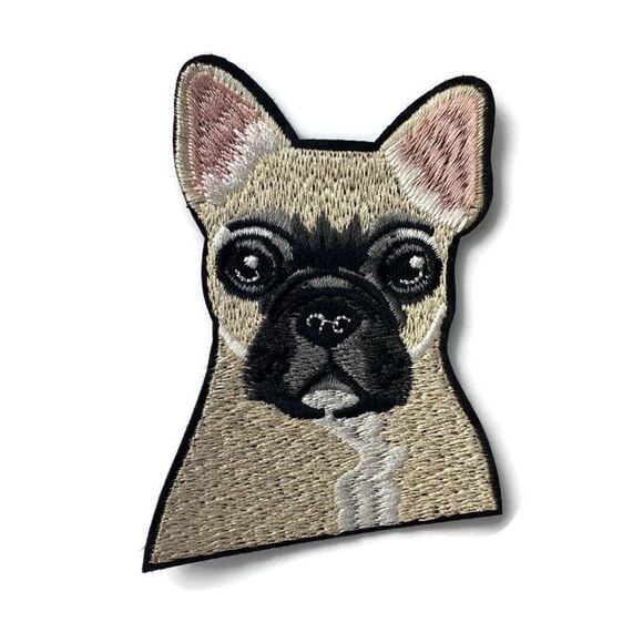 French Bulldog Embroidered Patch - Picture 1 of 5